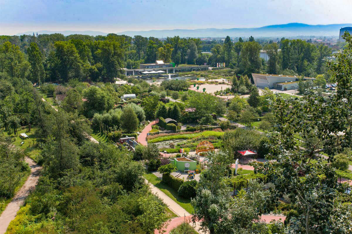 DIE GARTEN TULLN von oben