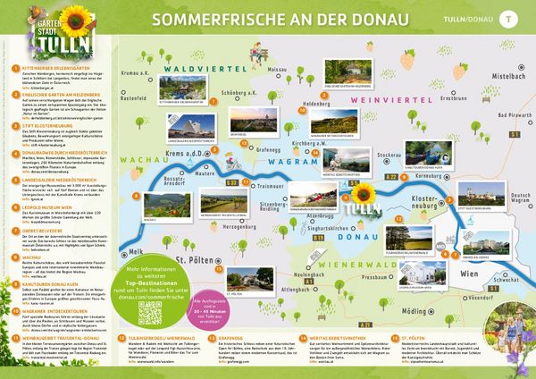 Karte der Sommerfrische in der Gartenstadt Tulln 