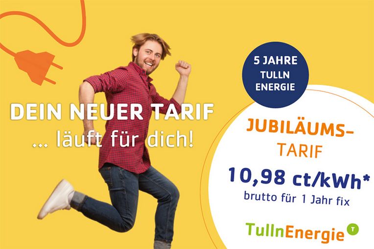 TullnEnergie feiert fünften Geburtstag mit dem günstigsten Ökostrom-Energietarif Österreichs*